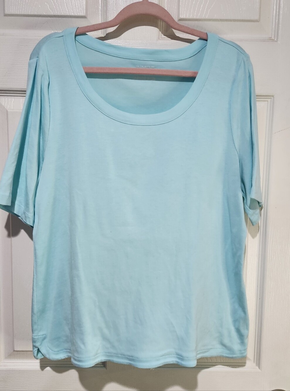 Talbots Women's Aqua Scoop Neck Top Size XL